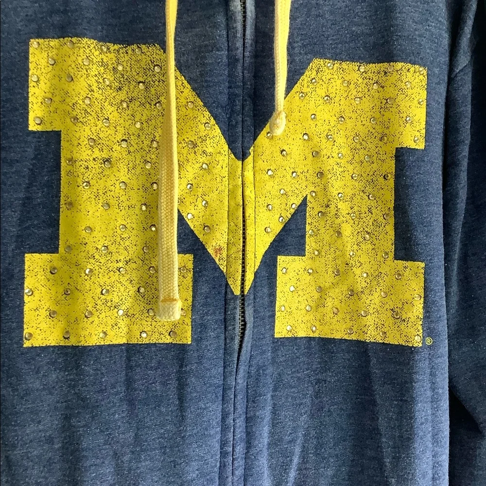 University of Michigan hooded zip up sweatshirt size XL - Picture 2 of 6